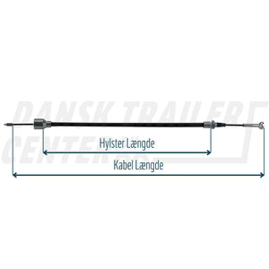 DTC-00064 Trailer AL-KO ALKO Bremsekabel Longlife Klokketilslutning Nippeltilslutning 520 726 247282 Dansk Trailer Center