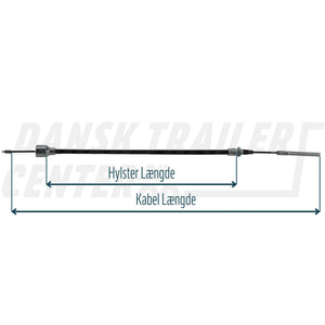 DTC-00096 Trailer Knott Bremsekabel Longlife Klokketilslutning Gevindtilslutning 930/1140 33921-1.09 Dansk Trailer Center