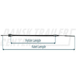 DTC-00102 Trailer Knott Bremsekabel Longlife Klokketilslutning Gevindtilslutning 1530/1740 33921-1.17 Dansk Trailer Center