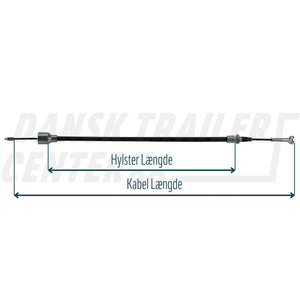 DTC-00114 Trailer Knott Bremsekabel Longlife Klokketilslutning Nippeltilslutning 1530/1720 980202.17 Dansk Trailer Center